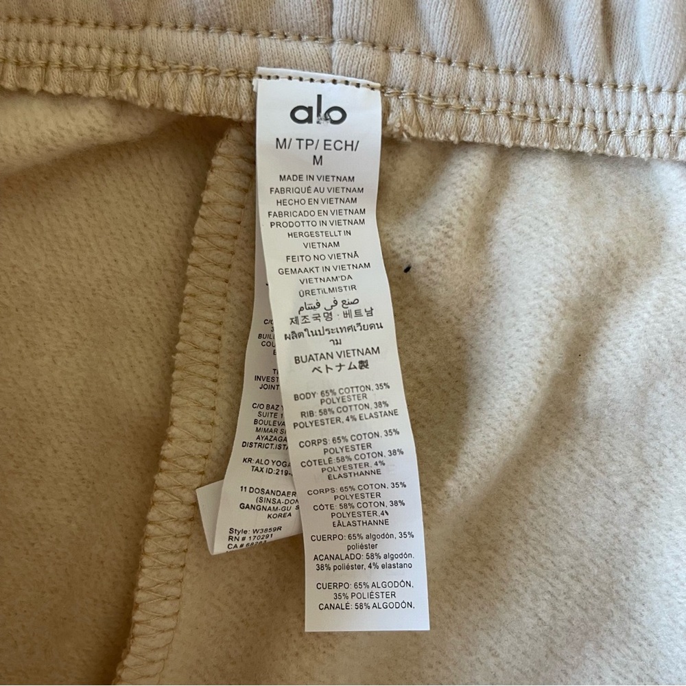Alo Accolade Sweatpant in Oat Milk Size Medium Jogger - Picture 4 of 8